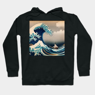 Kanagawa wave - Sailboat Sailing Meme Hoodie